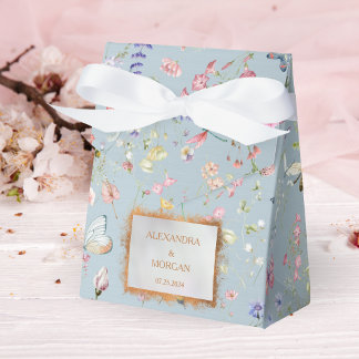 Something Blue Elegant Wildflower Favour Box