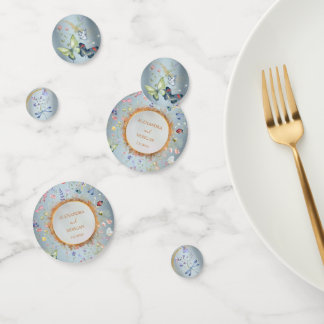 Something Blue Elegant Wildflower Wedding Table Confetti