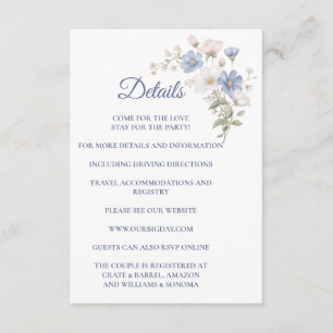 Something Blue Enclosure Card Details