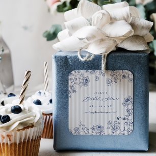 Something Blue Favor Stickers Bridal Shower Labels