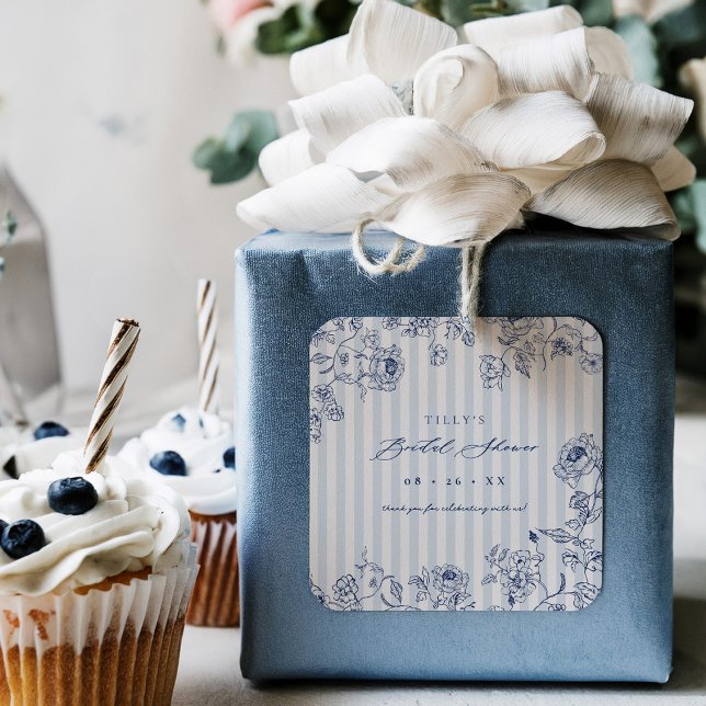 Something Blue Favor Stickers Bridal Shower Labels (Creator Uploaded)