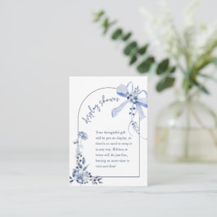Something Blue Floral Bow Display Shower Card