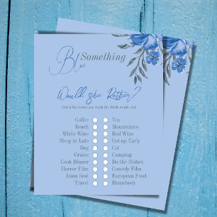 Something Blue Floral Bridal Shower Would She Game