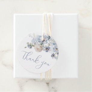 Something Blue Floral Favour Tags
