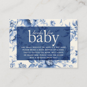Something Blue Floral French Toile Books for Baby Enclosure Card