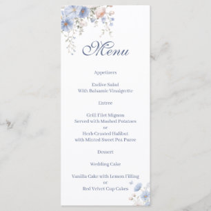 Something blue floral  Menu