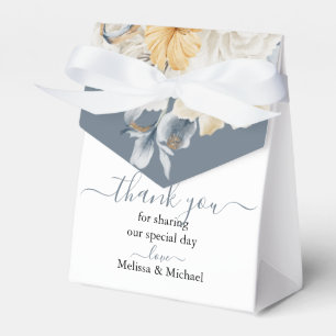 SOMETHING BLUE - FLORAL Wedding  Favour Box