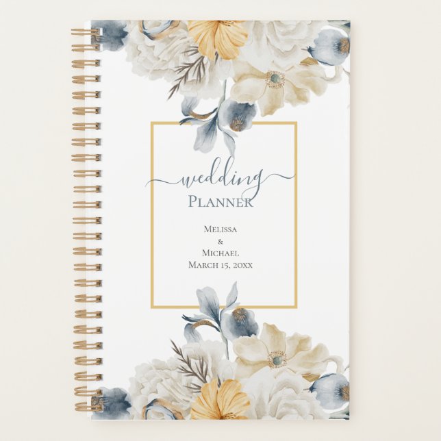 SOMETHING BLUE - FLORAL Wedding Planner (Front)