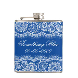 Something Blue for the Bride Personalise Flask