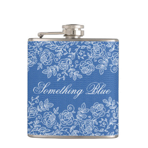 Something Blue for the Bride Personalise Hip Flask