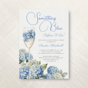 Something Blue Hydrangea Bridal Shower Invitation