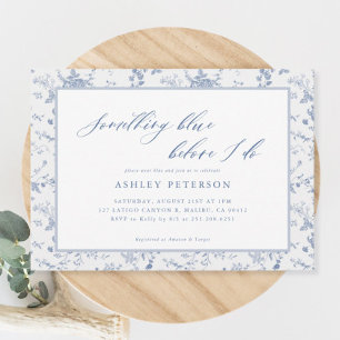  Something Blue I Do Vintage Floral Bridal Shower Invitation