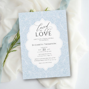 Something Blue Laced in Love Vintage Bridal Shower Invitation