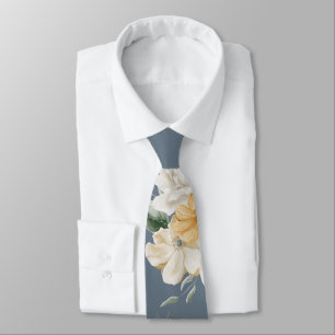 SOMETHING BLUE LARGE FLORAL Wedding Tie