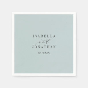 Something Blue Monocolor wedding Custom Napkin