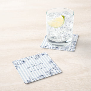 Something Blue Paper Coasters Bridal Shower Decor