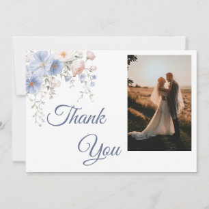 Something Blue Photo Thank You Card