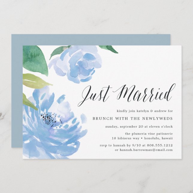 Something Blue | Post Wedding Brunch Invitation (Front/Back)