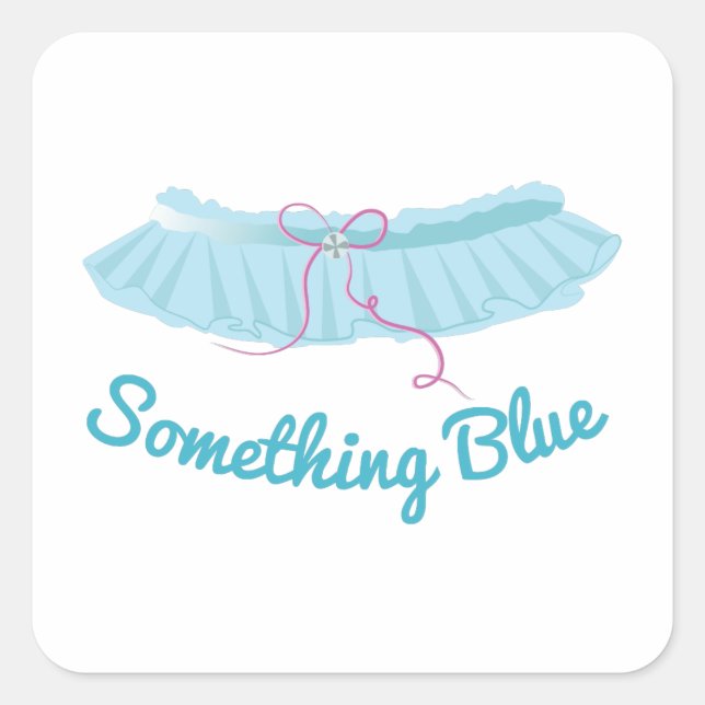 Something Blue Square Sticker (Front)