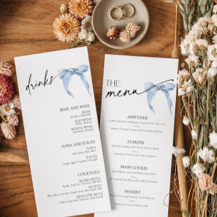 Something Blue Tying the Knot Bridal Shower Menu