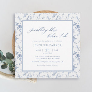  Something Blue Victorian Bridal Shower Invitation