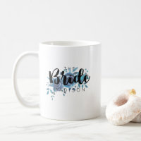 Something Blue Watercolor Rose Wedding Bride