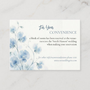 Something Blue Wedding Details Card
