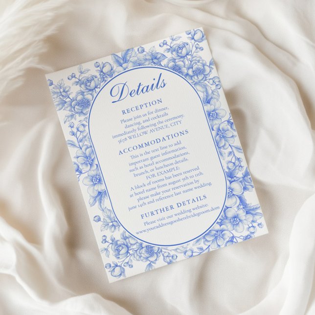 Something Blue Wedding Details Enclosure Cards  (Creator Uploaded)
