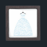 something blue, wedding dress, bridal gown gift box<br><div class="desc">Something blue,  wedding dress,  bridal gown with word art design for bridal shower,  wedding invitation,  engagement,  or thank you cards.</div>