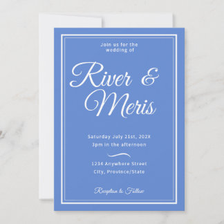 Something Blue Wedding Invitation