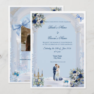 Something Blue Wedding Invitation Card