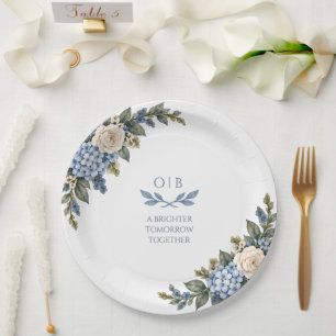 Something Blue Wedding Paper Plate