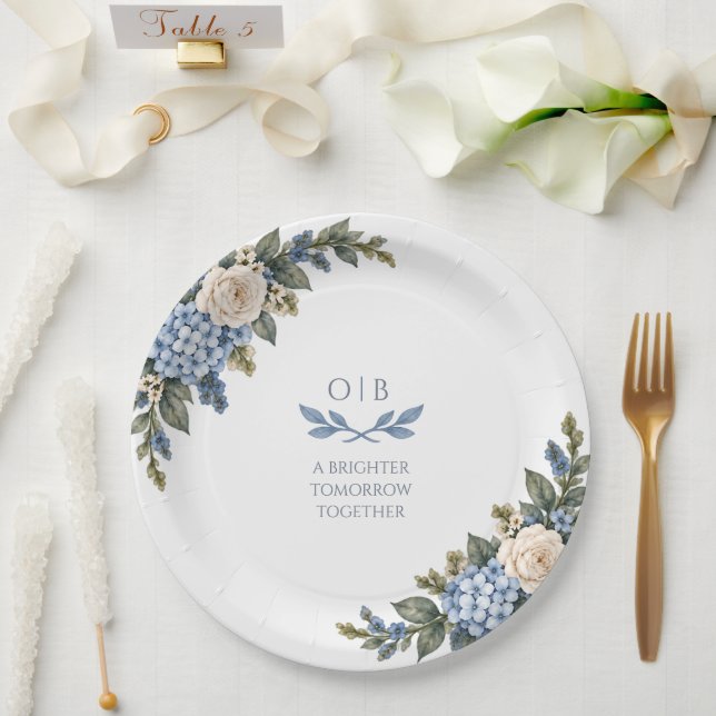 Something Blue Wedding Paper Plate (Wedding)