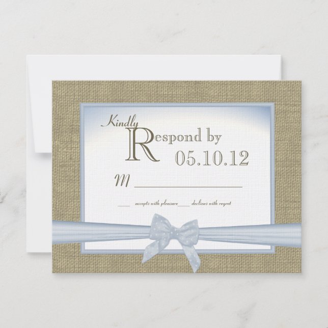 Something Blue Wedding Response (Front)