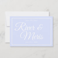 Something Blue Wedding Save The Date Card