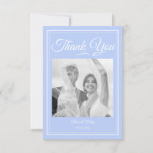 Something Blue Wedding Thank You Card