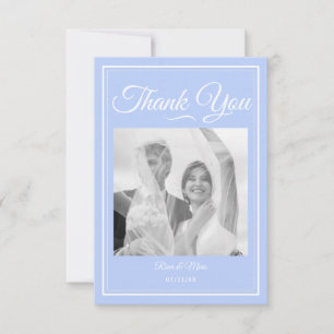 Something Blue Wedding Thank You Card