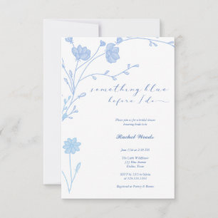 Something Blue Wildflower Bridal Shower Invitation