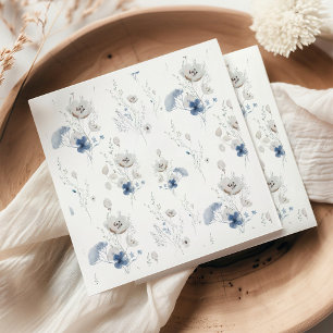 Something Blue Wildflower Bridal Shower Napkin