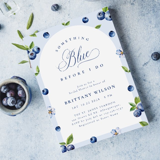 Something Blueberry Bridal Shower Invitation (Creator Uploaded)