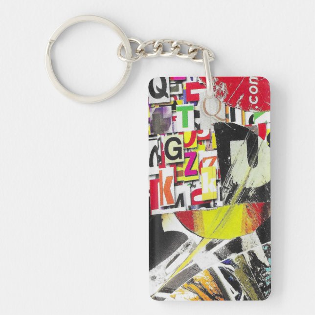 something dot com collage key ring (Front)