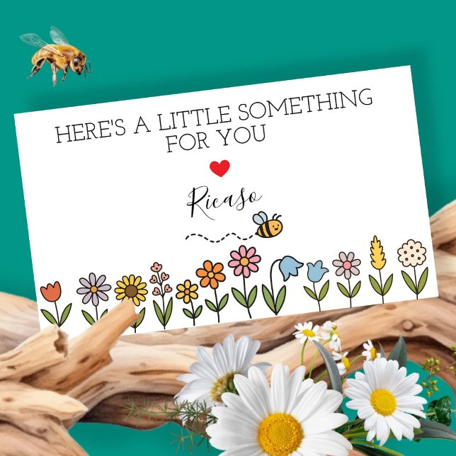 Something for You Bee on Flowers Personalised Gift Business Card (Something for You Bee on Flowers Personalized Gift Business Cards by Ricaso. Give a gift with flair)