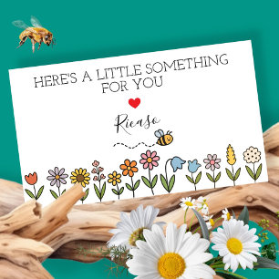 Something for You Bee on Flowers Personalized Gift Business Card