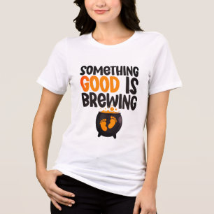 Something Good Is Brewing Halloween Baby Mum-to-be Tri-Blend Shirt