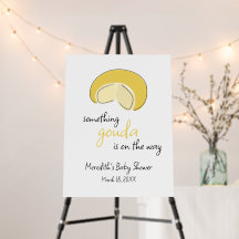 Something Gouda On Way Cheese Wheel Baby Shower