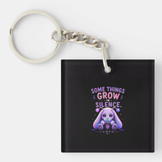 Something Grows in Silence Key Ring