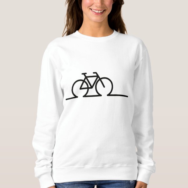 Something line drawing. E-bike race and MTB bicycl Sweatshirt (Front)