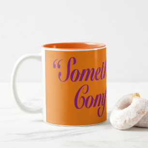 Something More Comfortable Purple Large Orange Two-Tone Coffee Mug