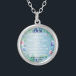 Something Old and Blue Bridesmaid Gift floral Silver Plated Necklace<br><div class="desc">Something Old and Blue Bridesmaid Gift . You are welcome to visit my store for more beautiful products.</div>