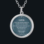 Something Old and Blue Bridesmaid ornament floral Silver Plated Necklace<br><div class="desc">Something Old and Blue Bridesmaid Gift . You are welcome to visit my store for more beautiful products.</div>